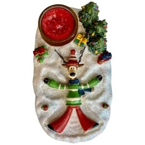 Yankee Candle Reindeer Snow Angel Tea Light Candle Holder 2011